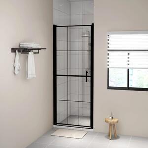 Shower Door Tempered Glass 81x195 cm Black