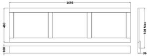 Balterley Harrington 1700mm Front Bath Panel - Cashmere