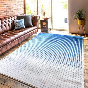 Modern Blue Spotted Ombre Effect Living Room Rug - Alabama - 60cm x 110cm