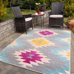 Colourful Aztec Indoor Outdoor Rug - Opera - 60cm x 110cm