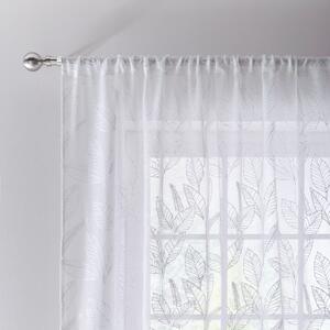 Willow Embroidered White Slot Top Voile Panel White