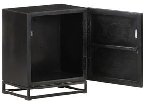 Bedside Cabinet Black 40x30x50 cm Solid Acacia and Mango Wood