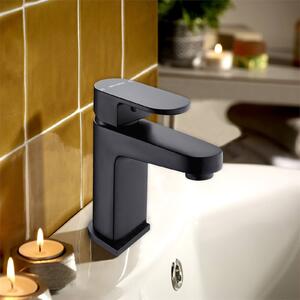 Albany Mono Basin Tap with Waste - Black