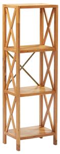 4-Tier Shelf 40x30x125 cm Solid Oak Wood