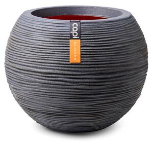 Capi Vase Nature Rib Ball 40x32 cm Dark Grey