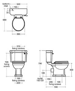 Ideal Standard Waverley Classic Close Coupled Toilet