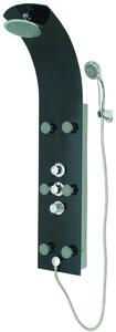 SCHÜTTE Glass Shower Panel with Thermostatic Mixer LANZAROTE Black
