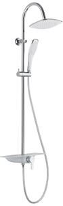 SCHÜTTE Overhead Shower Set with Single Lever Mixer and Tray WATERWAY Chrome-White