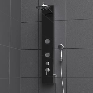 SCHÜTTE Glass Shower Panel with Single Lever Mixer IBIZA Anthracite