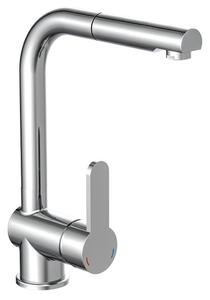 SCHÜTTE Sink Mixer with Pull-out Spray LONDON Low Pressure Chrome