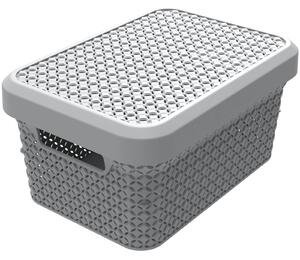 Ezy Storage Mode 5L Storage Basket with Lid - Grey