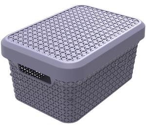Ezy Storage Mode 5L Storage Basket with Lid - Lilac
