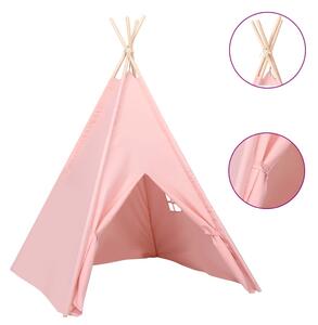 Children Teepee Tent with Bag Peach Skin Pink 120x120x150 cm