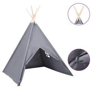 Children Teepee Tent with Bag Peach Skin Grey 120x120x150 cm