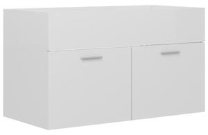 Sink Cabinet High Gloss White 80x38.5x46 cm Engineered Wood