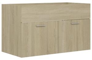 Sink Cabinet Sonoma Oak 80x38.5x46 cm Engineered Wood
