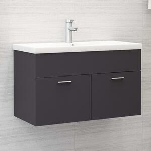 Sink Cabinet Grey 80x38.5x46 cm Chipboard