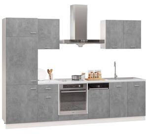 7 Piece Kitchen Cabinet Set Concrete Grey Engineered Wood