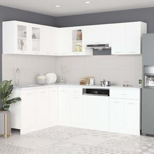11 Piece Kitchen Cabinet Set White Chipboard