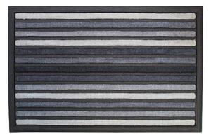 Scrape N' Sorb Grey Stripe Doormat Grey