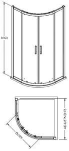 Balterley Quadrant Shower Enclosure - 800mm (6mm Glass)