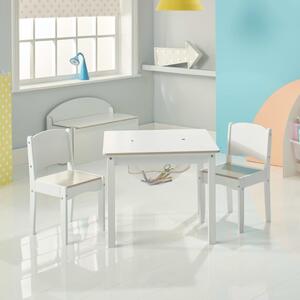 Worlds Apart Three Piece Table and Chairs Set White