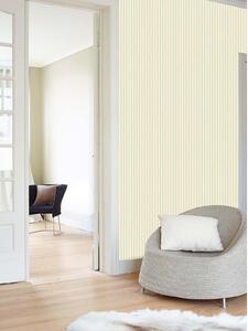 Grandeco Ticking Stripe Gold Paste the Wall Wallpaper