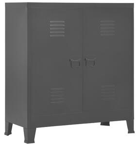 Filing Cabinet Industrial Black 90x40x100 cm Steel