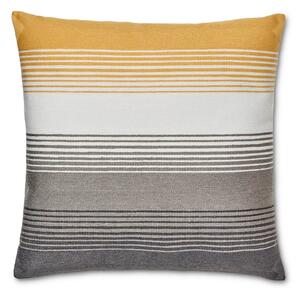 Striped Cushion - Ochre and Grey