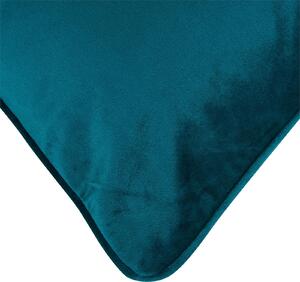 Large Plain Velvet Cushion - Teal - 58x58cm