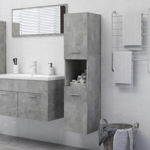 Bathroom Cabinet Concrete Grey 30x30x130 cm Engineered Wood