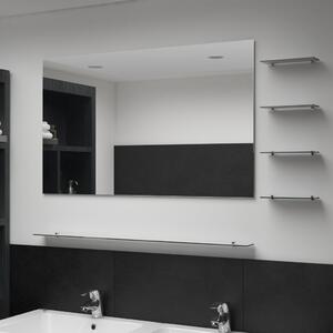 Wall Mirror with 5 Shelves Silver 100x60 cm