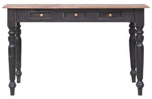Desk with 3 Drawers 117x57x75 cm Solid Mahogany Wood