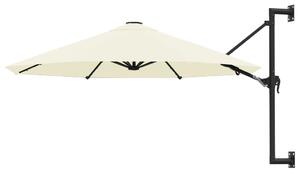 Wall-Mounted Parasol with Metal Pole 300 cm Sand