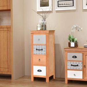 Drawer Cabinet 35x35x90 cm Solid Wood