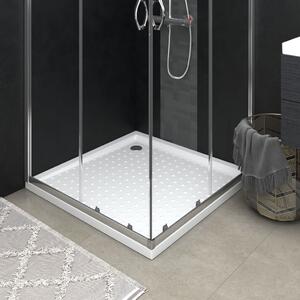 Shower Base Tray with Dots White 80x80x4 cm ABS
