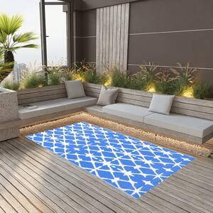 Outdoor Carpet Blue and White 120x180 cm PP