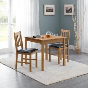 Coxmoor Square Dining Table with 2 Chairs Oak (Brown)