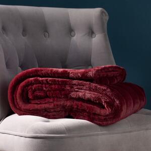Empress Faux Fur Throw Ruby (Red)