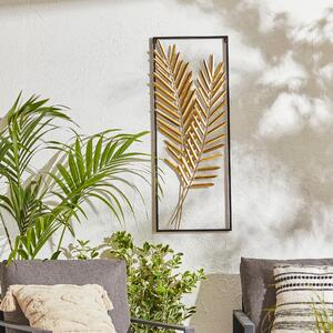 Gold Leaf Outdoor Wall Art MultiColoured