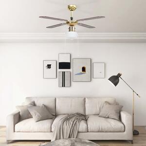 Ceiling Fan with Light 106 cm Brown