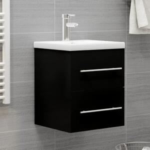 Sink Cabinet Black 41x38.5x48 cm Chipboard