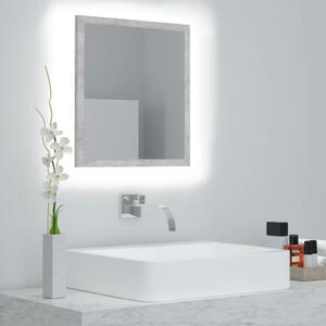 LED Bathroom Mirror Concrete Grey 40x8.5x37 cm Engineered Wood