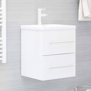 Sink Cabinet High Gloss White 41x38.5x48 cm Chipboard