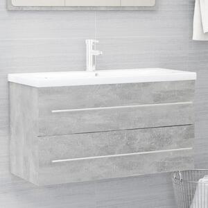 Sink Cabinet Concrete Grey 90x38.5x48 cm Chipboard