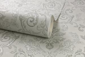 Grandeco Estelle Silver Wallpaper