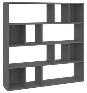 Room Divider/Book Cabinet Black 110x24x110 cm Engineered Wood