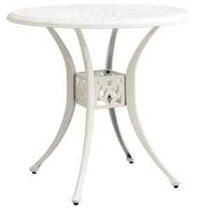 Garden Table White 78x78x72 cm Cast Aluminium