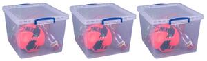 Really Useful Storage Box - Clear - 33.5L - 3 Pack
