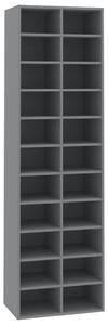 Shoe Cabinet Grey 54x34x183 cm Engineered Wood